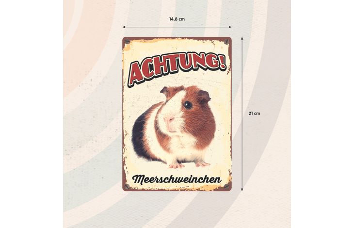 Plenty Gifts Schild Blech Meerschweinchen