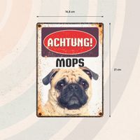 Plenty Gifts Schild Blech Mops