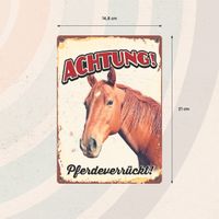Plenty Gifts Schild Blech Pferdeverrückt