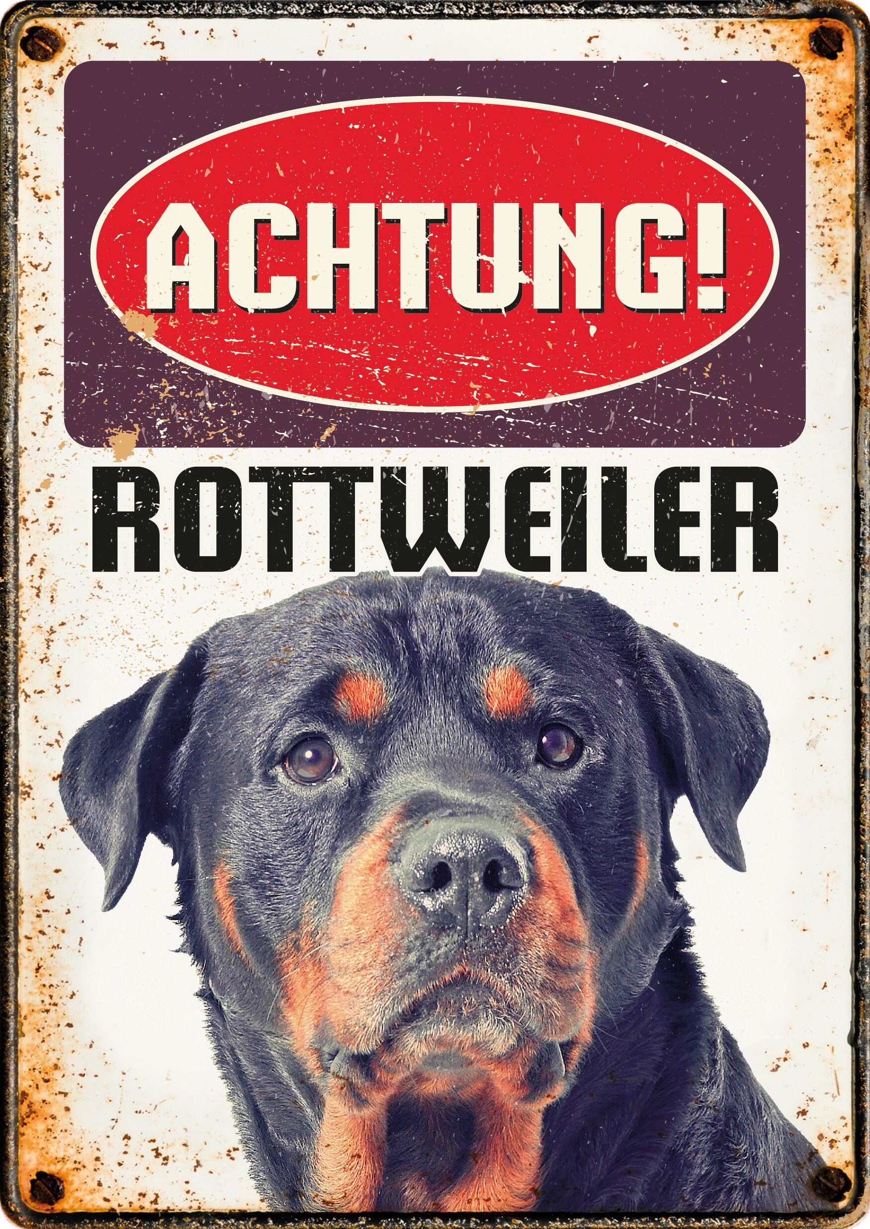 Plenty Gifts Schild Blech Rottweiler