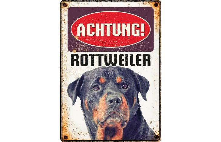 Plenty Gifts Schild Blech Rottweiler