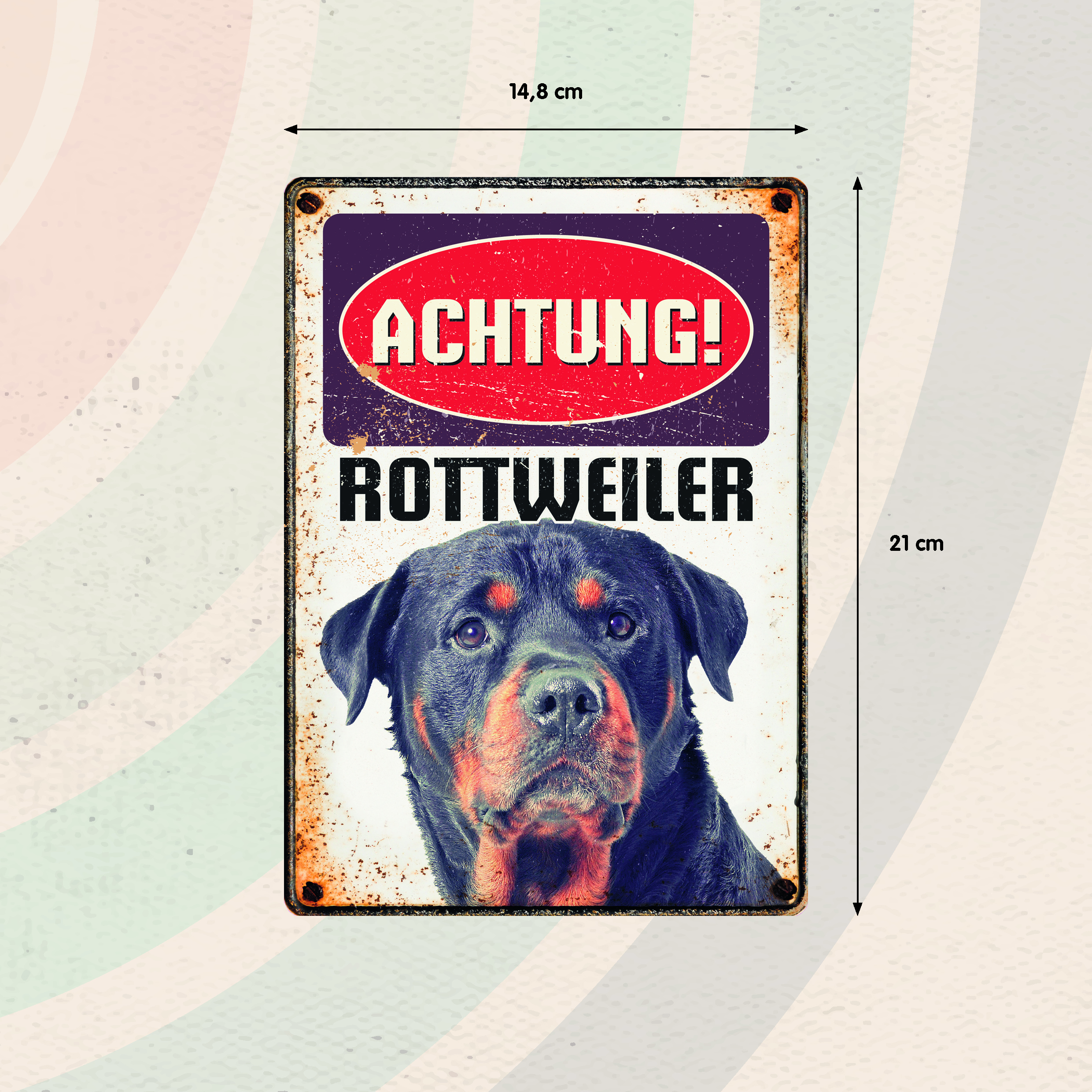 Plenty Gifts Schild Blech Rottweiler