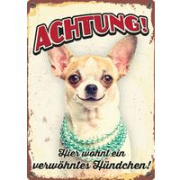 Plenty Gifts Schild Blech Verwöhntes Hündchen