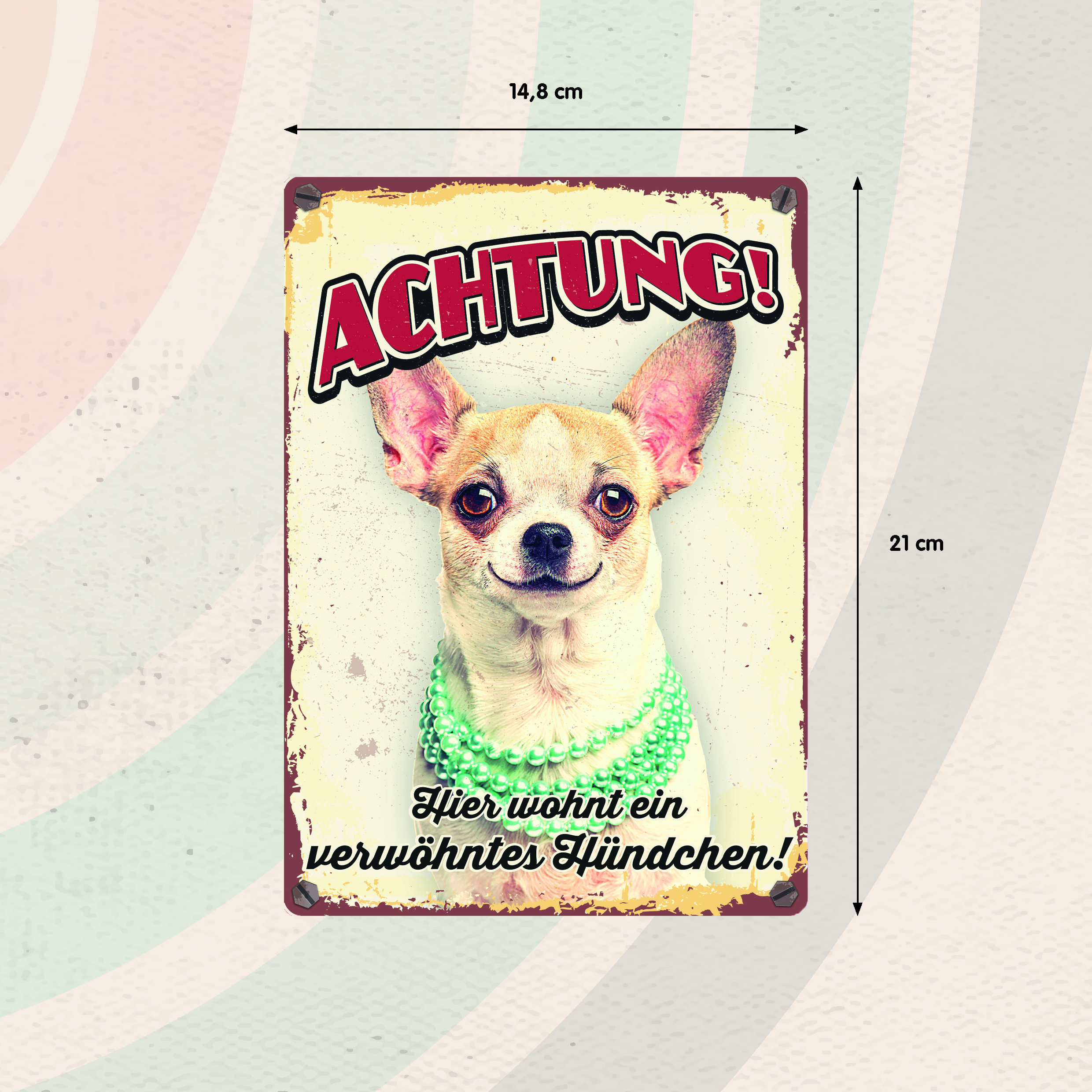 Plenty Gifts Schild Blech Verwöhntes Hündchen