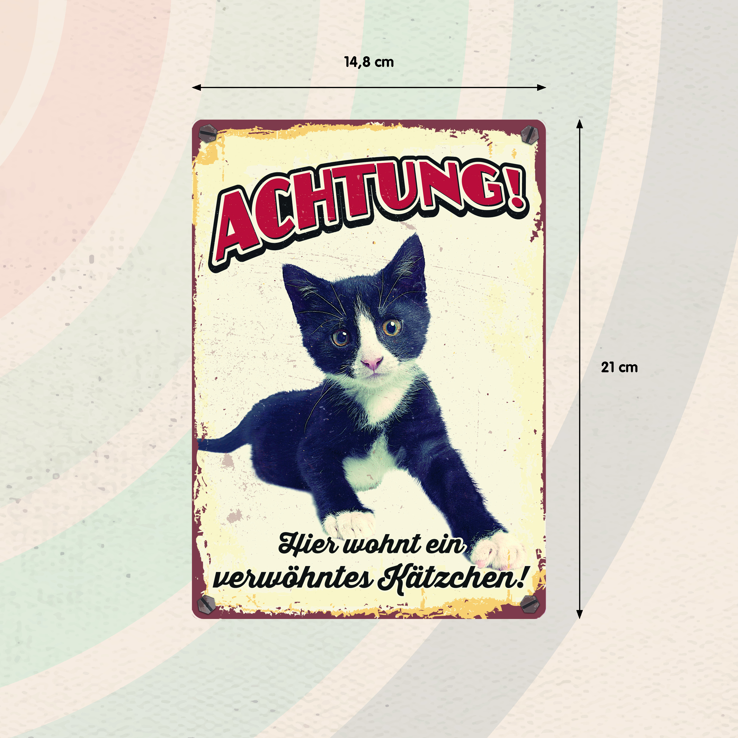 Plenty Gifts Schild Blech Verwöhntes Kätzchen