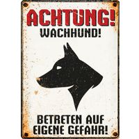 Plenty Gifts Schild Blech Wachhund Profil