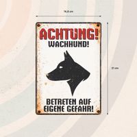 Plenty Gifts Schild Blech Wachhund Profil