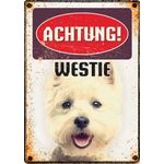 Schild Blech Westie