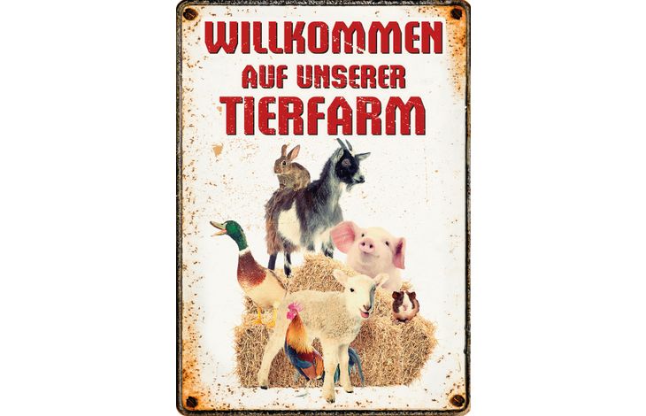 Plenty Gifts Schild Blech Tierfarm