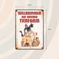 Plenty Gifts Schild Blech Tierfarm