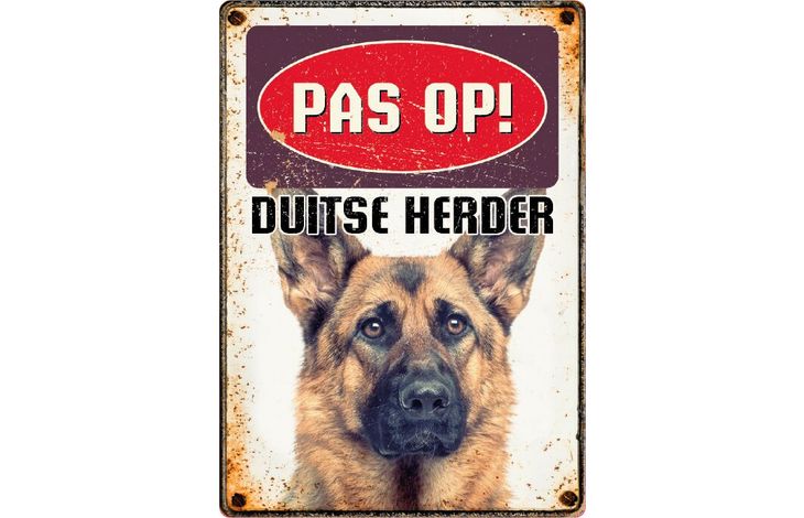 Plenty Gifts Bord Blik Duitse Herder (v)