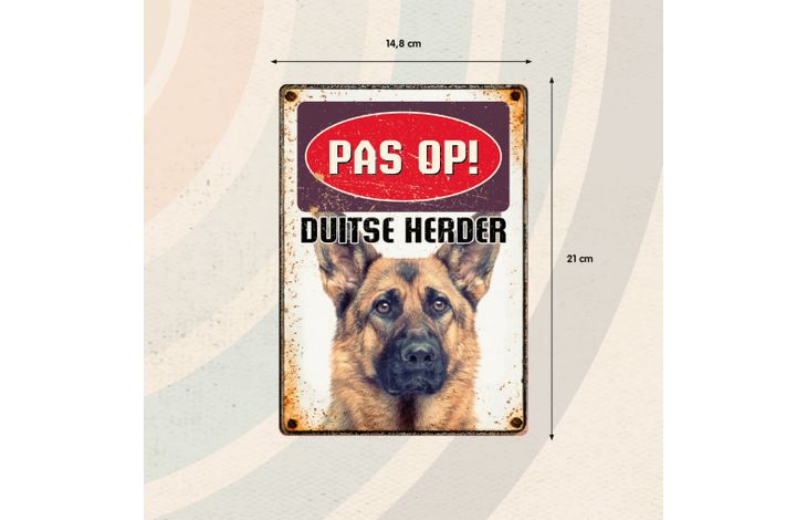 Plenty Gifts Bord Blik Duitse Herder (v)