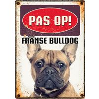 Plenty Gifts Bord Blik Franse Bulldog (v)