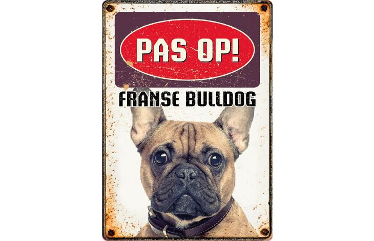 Plenty Gifts Bord Blik Franse Bulldog (v)