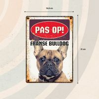 Plenty Gifts Bord Blik Franse Bulldog (v)
