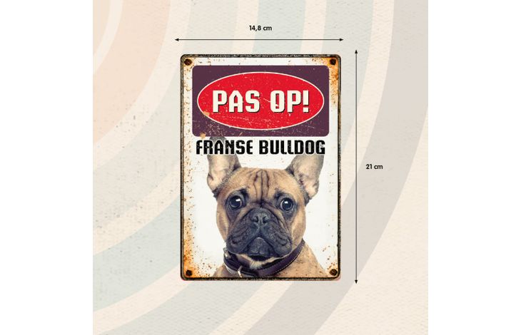 Plenty Gifts Bord Blik Franse Bulldog (v)
