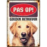 Bord Blik Golden Retriever (v)