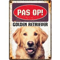 Plenty Gifts Bord Blik Golden Retriever (v)