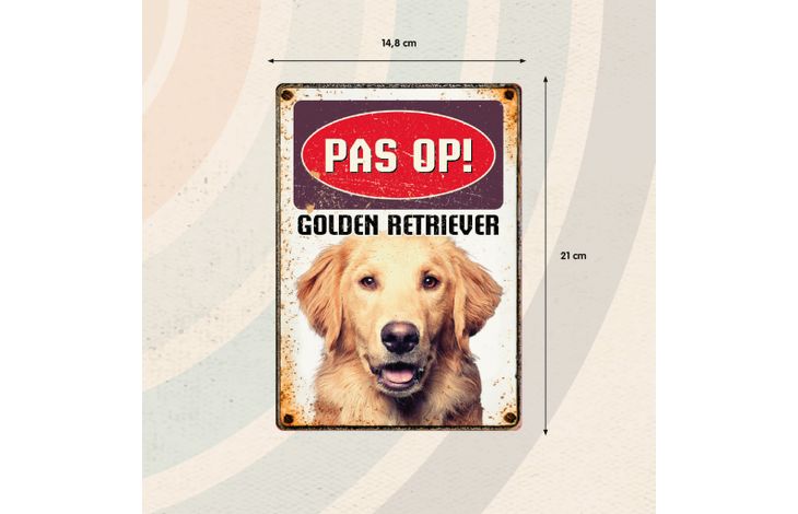 Plenty Gifts Bord Blik Golden Retriever (v)