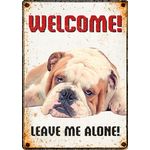 Sign Metal Dog Go Away (v)