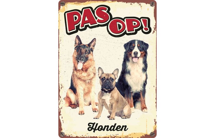 Plenty Gifts Bord Blik Honden (v)