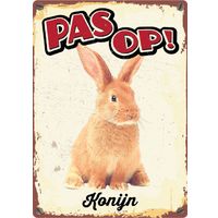Plenty Gifts Bord Blik Konijn (v)