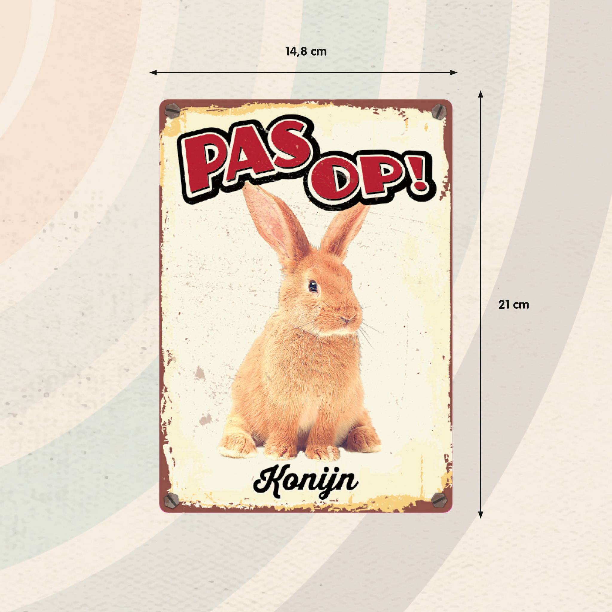 Plenty Gifts Bord Blik Konijn (v)