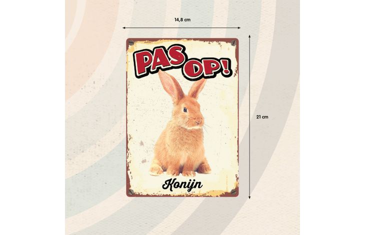 Plenty Gifts Bord Blik Konijn (v)