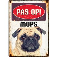 Plenty Gifts Bord Blik Mops (v)