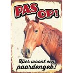 Bord Blik Paardengek (v)