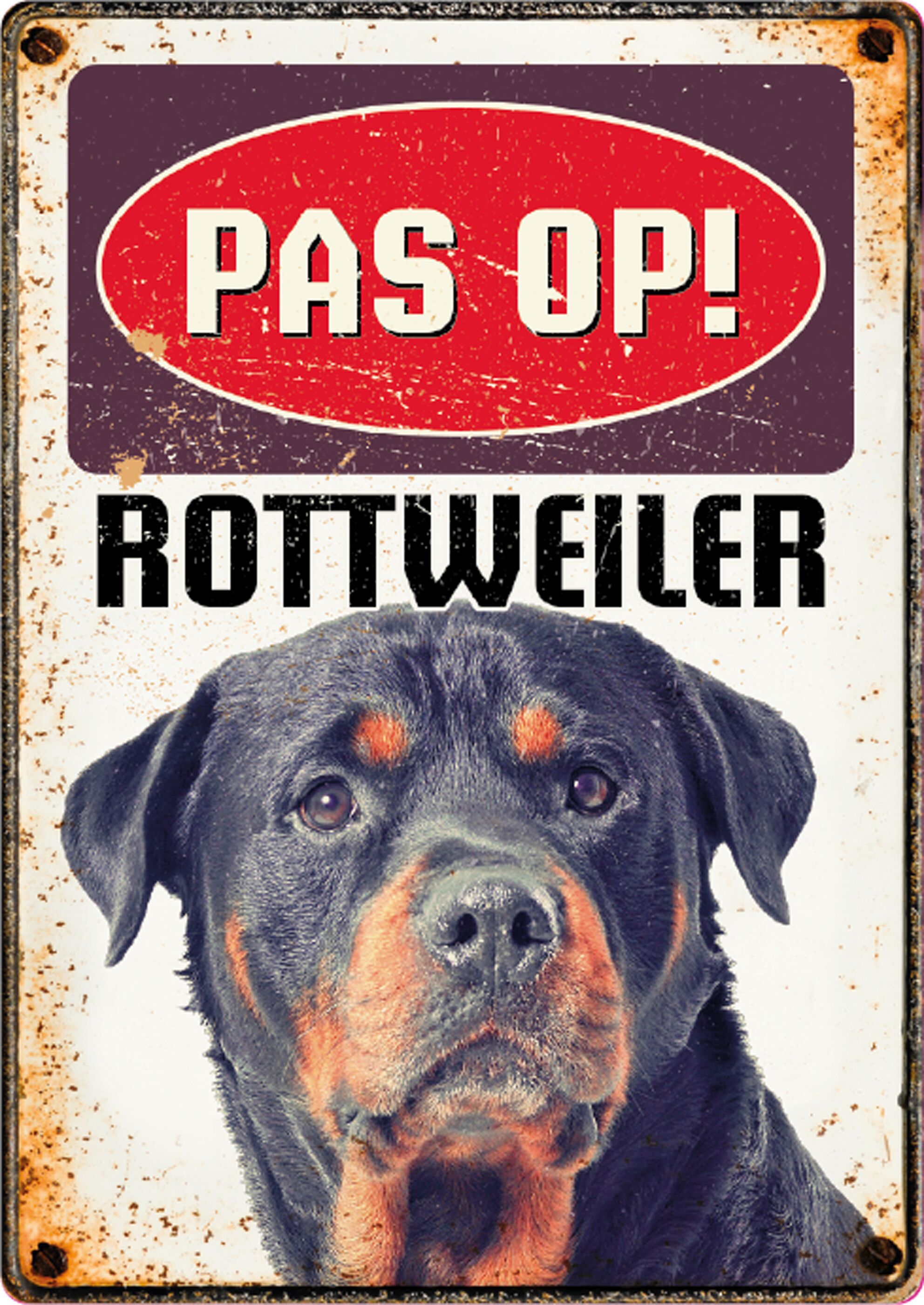 Plenty Gifts Bord Blik Rottweiler (v)