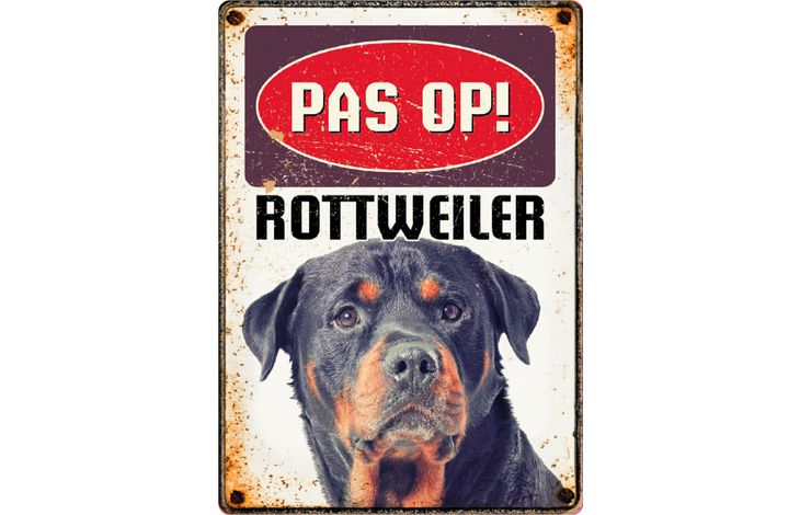 Plenty Gifts Bord Blik Rottweiler (v)