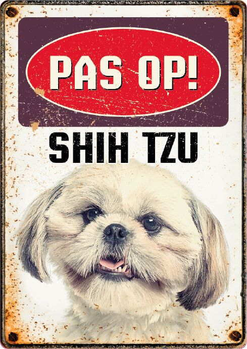 Plenty Gifts Bord Blik Shih Tzu (v)