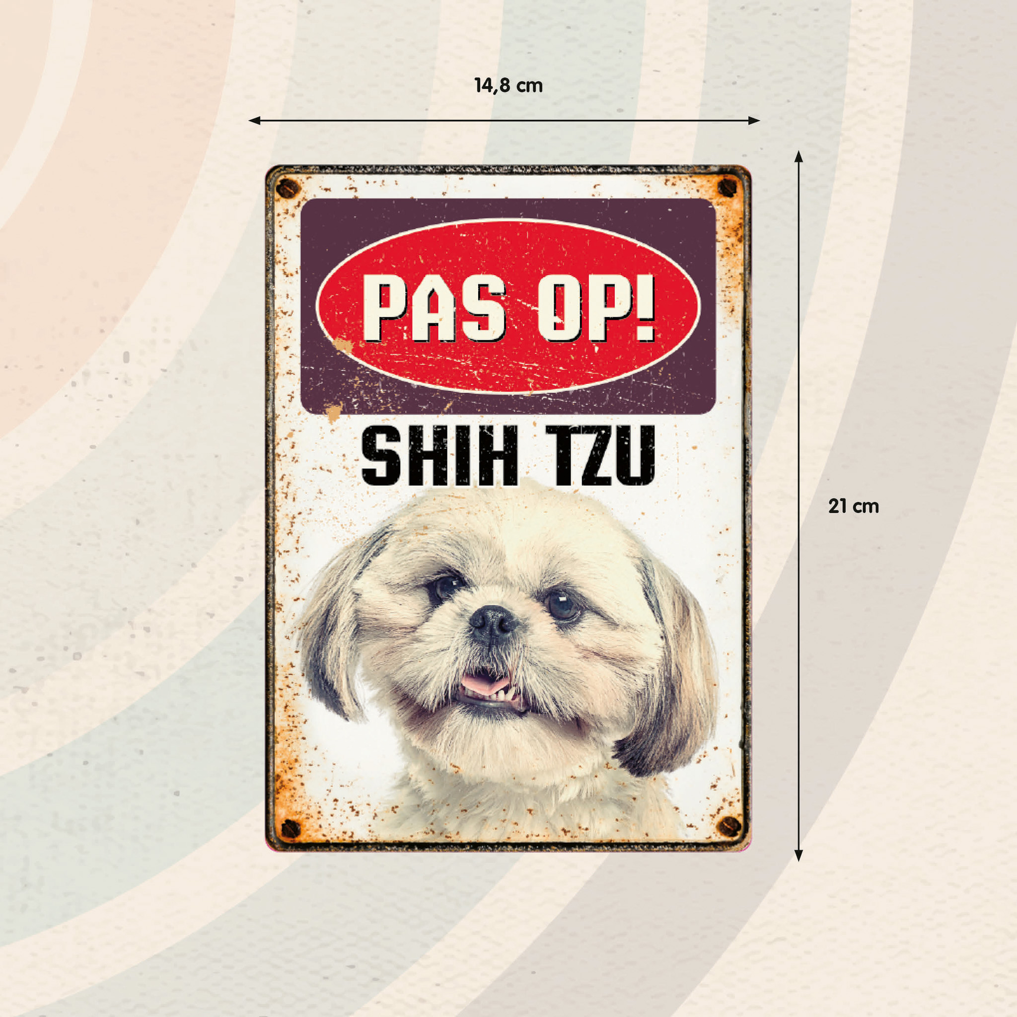 Plenty Gifts Bord Blik Shih Tzu (v)