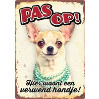 Plenty Gifts Bord Blik Verwend Hondje (v)