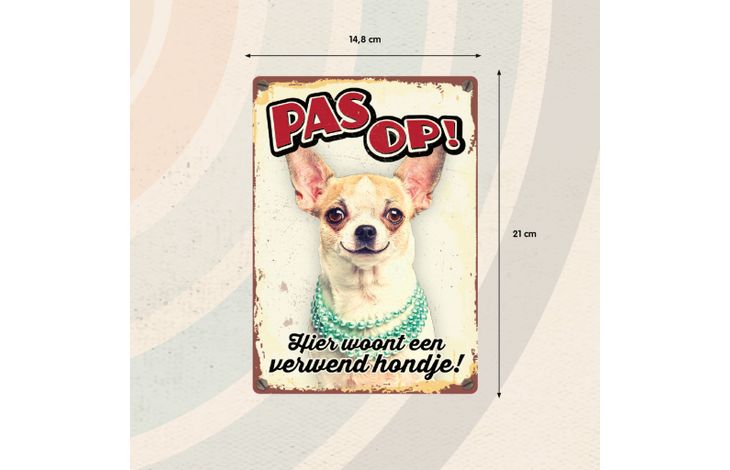 Plenty Gifts Bord Blik Verwend Hondje (v)