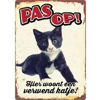 Plenty Gifts Bord Blik Verwend Katje (v)