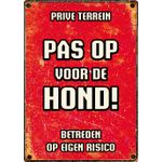 Bord Blik Rood Pas Op vd Hond (v)