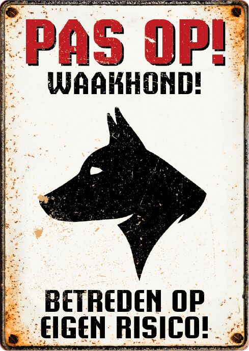 Plenty Gifts Bord Blik Waakhond Profil (v)