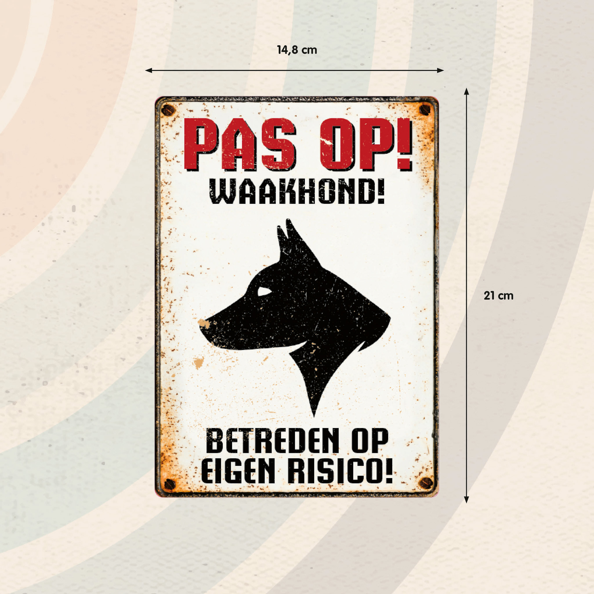 Plenty Gifts Bord Blik Waakhond Profil (v)