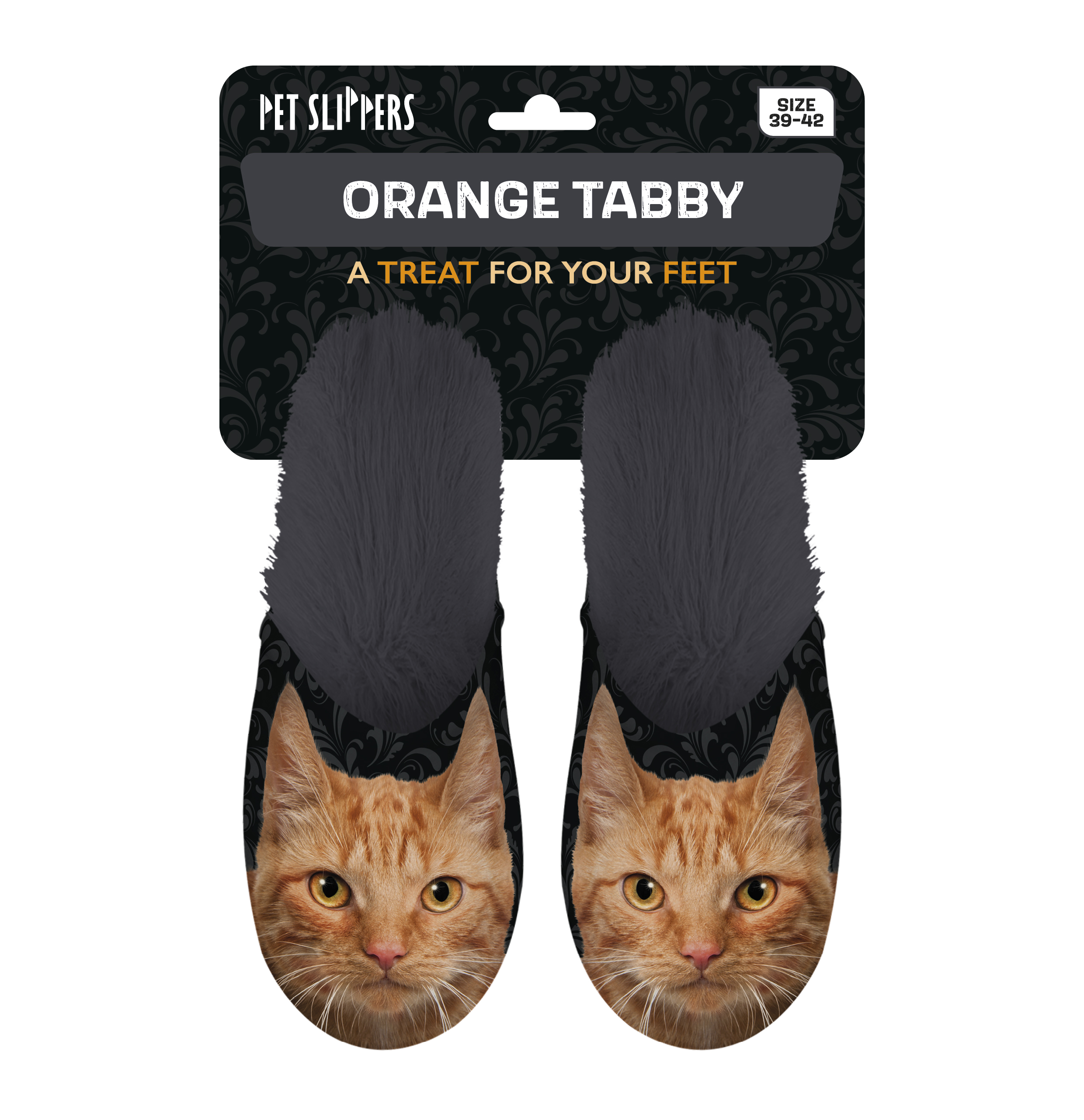 Plenty Gifts Slipper Orange Tabby 39-42