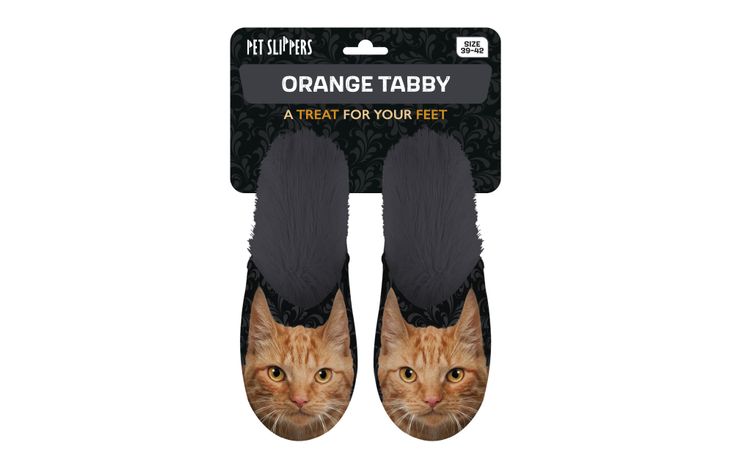 Plenty Gifts Slipper Orange Tabby 39-42