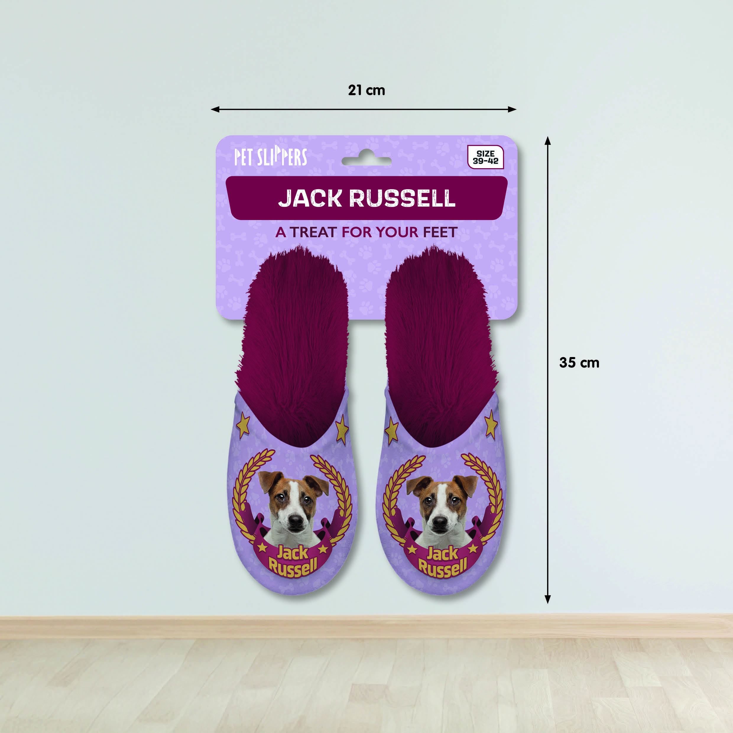 Plenty Gifts Slipper Jack Russell 39-42