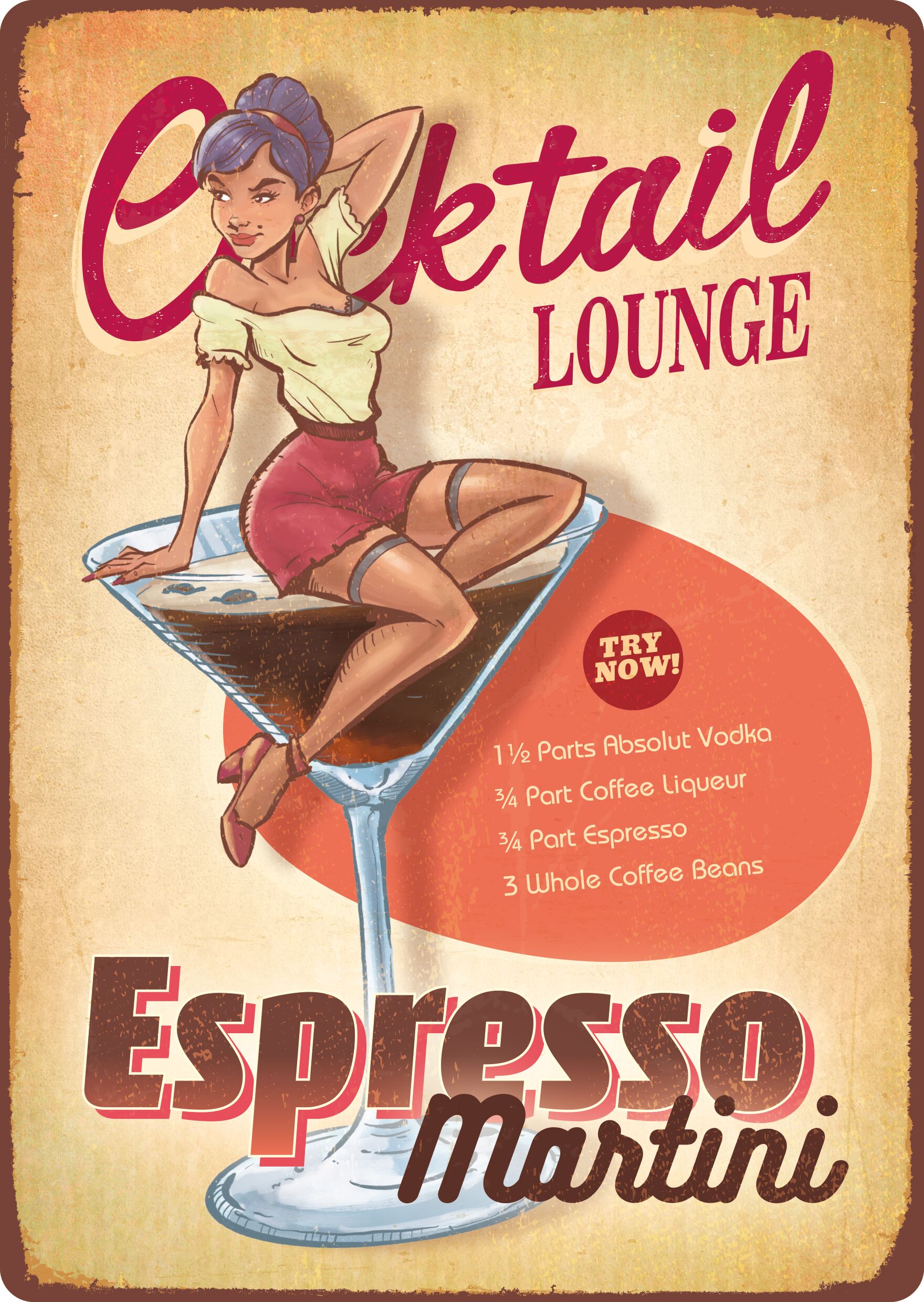 Plenty Gifts Sign Metal Cocktail Lounge (v)