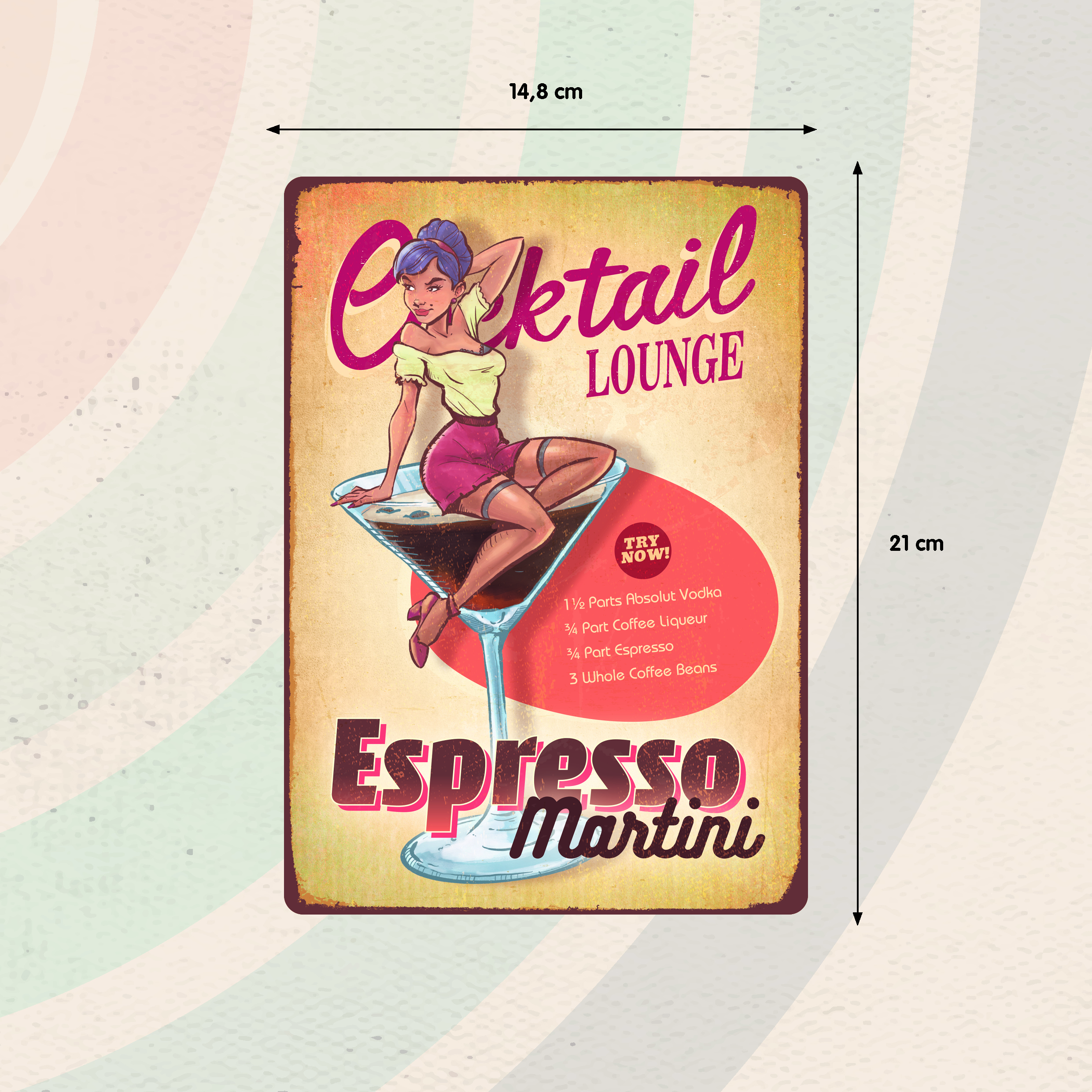 Plenty Gifts Sign Metal Cocktail Lounge (v)