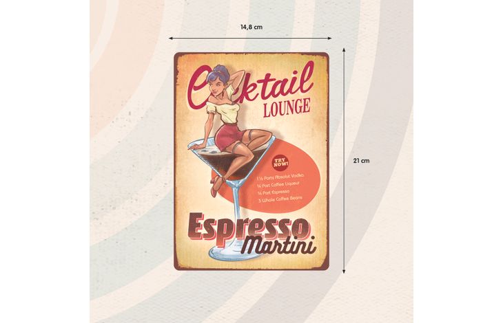 Plenty Gifts Sign Metal Cocktail Lounge (v)