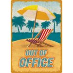 Sign Metal Out Of Office (v)