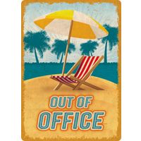 Plenty Gifts Sign Metal Out Of Office (v)