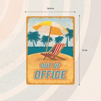 Plenty Gifts Sign Metal Out Of Office (v)