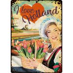 Sign Metal I Love Holland (v)